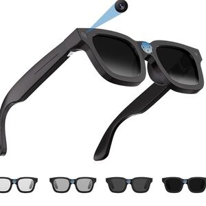 Smart Wearable Camera Glasses - Black